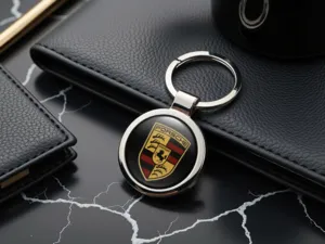 Porsche Portachiavi Personalizzati Lucidi Metallo Elegante LT
